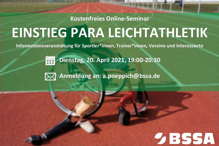 Einladung zum Online-Seminar „Einstieg Para Leichtathletik“